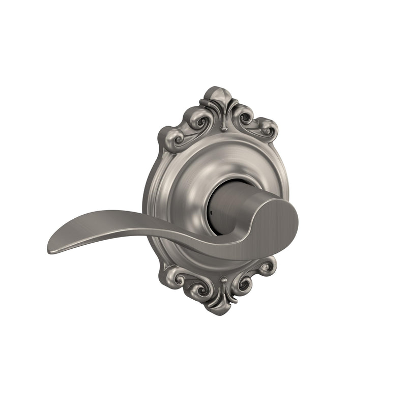 SCHLAGE Trim with SCHLAGE Hall and Closet Lever, Satin Nickel (F10 ACC 619 BRK)