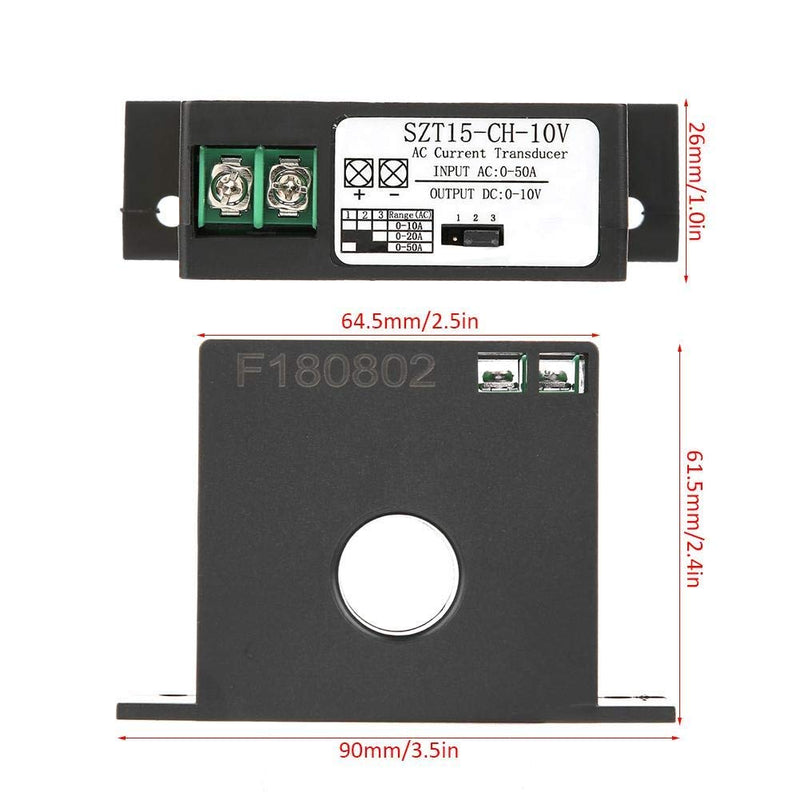 High Accuracy AC Current Transducer Transmitter AC 0-50A to DC 0-10V SZT15-CH-10V Self-powered Current Mutual Inductor