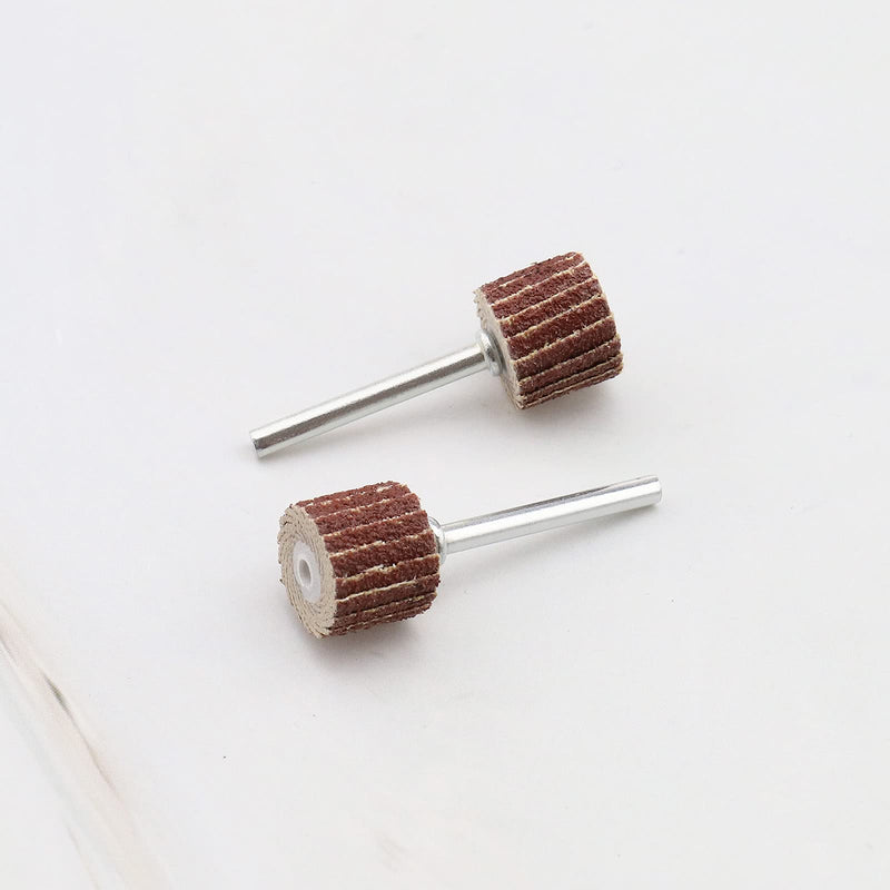 20Pcs 80/120/240/320/600 Grit Flap Wheel Sandpaper Sanding Disc for Rotary Tools with Long Handle Shank Mandrel 13x12x3mm/0.51x0.47x0.12inch Emery Cloth Polish Tool Accessories 80,120,240,320,600 Grit