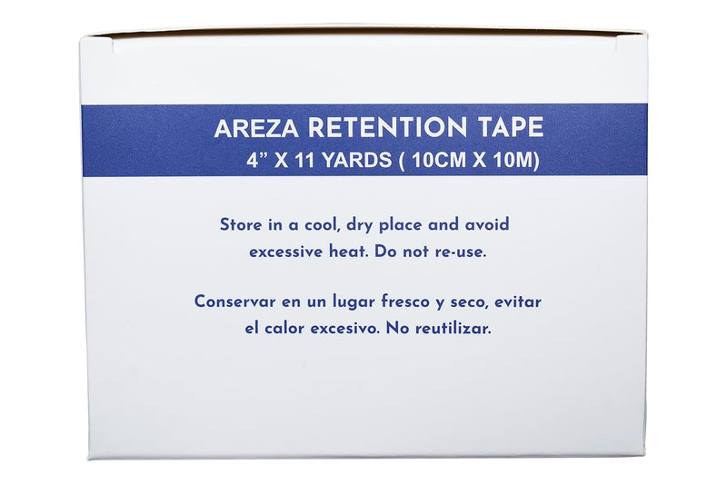 Areza Medical Surgical Tape - Cut with Scissors - Retention Tape - Securing Wound Dressings & Medical Catheters, Tubes, Lines, & Devices - 4" x 11 Yards, One Roll - FSA/HSA Approved 4" x 11 yds. (1 Roll)