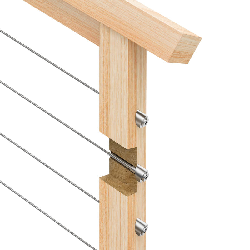 BLIKA 20 Pack 5/16" ID Angle Washers for Cable Railing Posts, Stainless Steel 30 Degree Angle Beveled Washer for 1/8", 3/16" Invisible Cable Railing Hardware, Cable Railing Angled Washer 5/16 inch