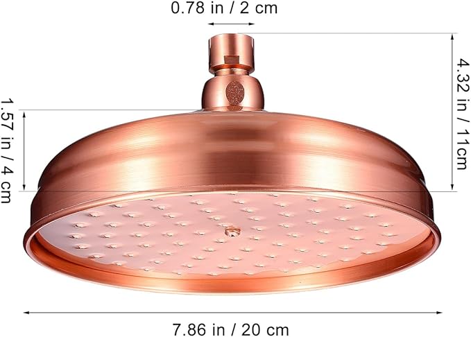 Copper Shower Head High Pressure Rain Shower Head Bath Rainfall Sprinkler Nozzle Replacement for Bathroom - NewNest Australia
