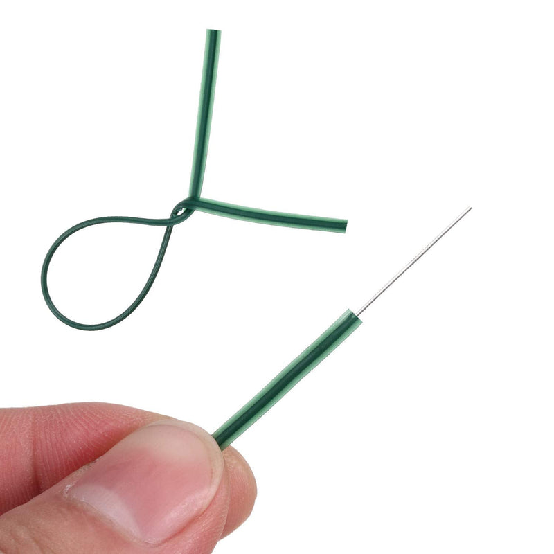 WILLBOND 200 Pcs 4.72'' Christmas Garden Plastic Twist Tie, PE Multi Function Twist Flexible Plant Ties, Christmas Tree Twist Tie Garden Plant Support, Cable Tie, Large Garbage Bag Bundle Green