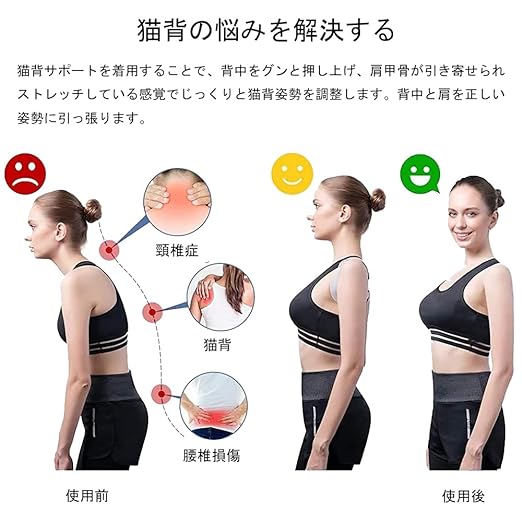 DFsucces Posture Belt, Posture Supporter, Hunchback Correction Belt, Back Muscles, Back Support, Posture Correction, Breathable, Non-Stretchable, Easy to Put on and Take Off, Unisex (M) - NewNest Australia