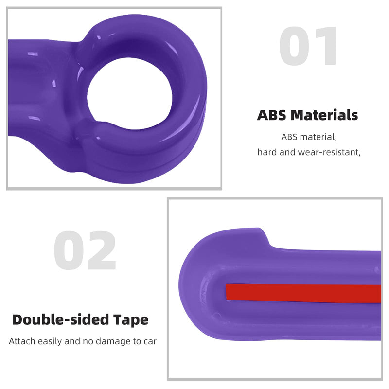 CheroCar for Jeep JK Door Handle Cover Kit & Tailgate Handle Cover for 2007-2018 Jeep Wrangler JK (Purple) Purple