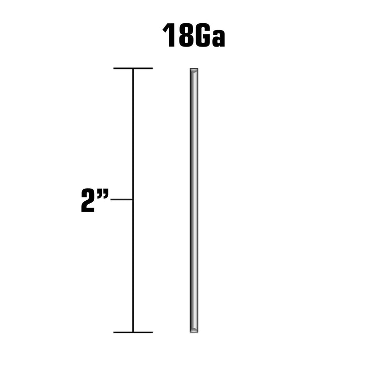Metabo HPT Brad Nails | 2 Inch x 18 Gauge | Smooth | Electro Galvanized | 5,000 Count | 14108SHPT 2" x 18 GA EG
