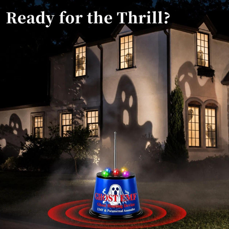 EMF Detector Ghost Hunting Equipment, Paranormal Investigation Equipment with 5-Level Sensitivity & Temperature Detection,Ghost Box for Ghost Hunters, Exploration & Spirit Hunting (Blue) Blue