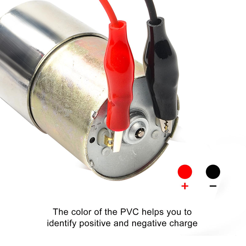 QTEATAK 3 Pairs 6 Units of Packaging Alligator Clips with Wires Test Cable Red-Black Wire Adhesive Design 100cm/39.4inches Long