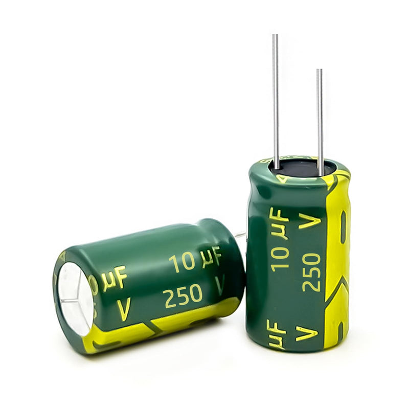 20PCS 250V 10UF Electrolytic Capacitor, High Frequency Aluminum Electrolytic Capacitors for Refrigerator, TV, LCD Monitor 20 PCS 250V 10UF