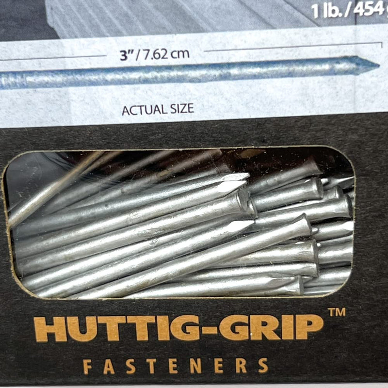 Huttig-Grip Finish Trim Series Casing Nail 3 inches 10d for Window and Door Frame Assembly HGN10OGCAS1 Outdoor Galvanized, 1 lb Pack of 82 Nails 3 inches - 1 lb Pack