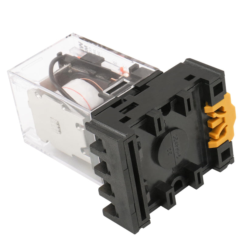 2Pcs Power Relay MK2P-I, AC 110V Coil, DPDT, 8 Pin, with Plug-in Terminal Socket Base PF083A (2) 2