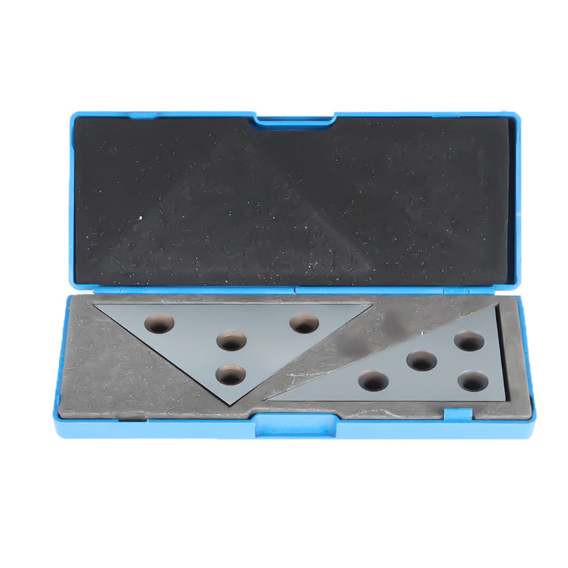2Pcs Angle Gauge Block Set, Accuracy Steel Gauge Block Machinist Tool 30 to 90 Degree with Box