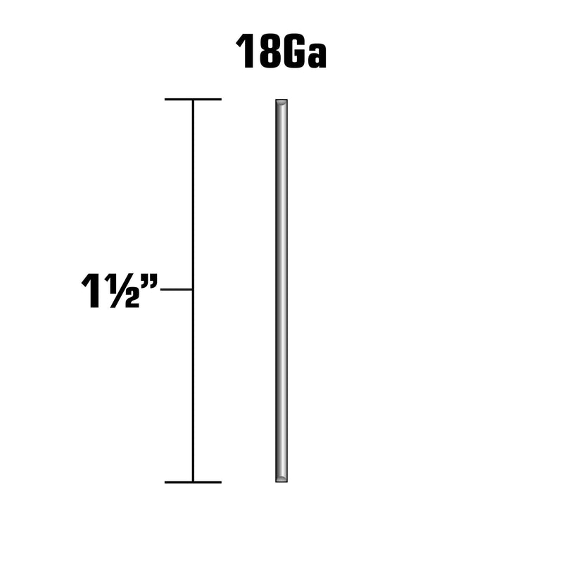 Metabo HPT Brad Nails | 1-1/2 Inch x 18 Gauge | Electro Galvanized | Smooth | 1,000 Count | 24107THPT
