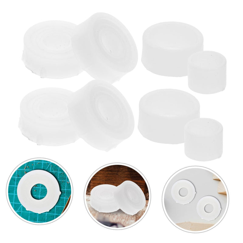 Gatuida 2sets Adjustable Grinding Wheel Reducing Adapter Kit Plastic Bench Grinder Wheel Bushing for Quick Adjustment Metalworking and Woodworking