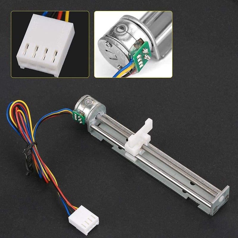 DC 12V Drive Stepper Motor Linear Screw Slider Stepper Motor for DIY Engraving Machine, 18 Degree Screw Worm Drive Stepper Motor