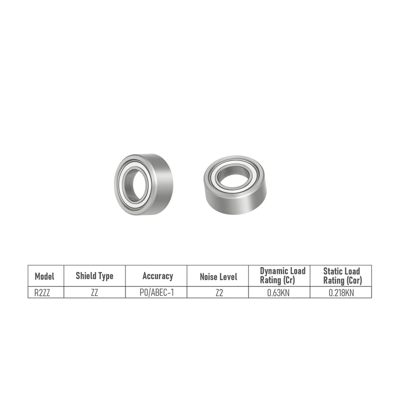 R2ZZ 10 PCS Deep Groove Ball Bearing ID 1/8"×OD 3/8"×Width 5/32" Double Metal Shielded Ball Bearing Chrome Steel P0 Z2 Bearing for Industrial Machine,Power Tools and Mechanical Equipment R2ZZ Size 1/8"×3/8"×5/32"