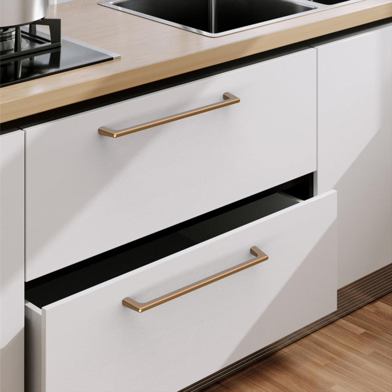 9BUILD 6 Pack Champagne Bronze Cabinet Pulls 12.6 Inch Kitchen Cabinet Handles Cabinet Hardware Kitchen Handles for Cabinets Wardrobe Pulls Dresser Pulls Drawer Handle 12.6"/320MM 6 Pack Pull