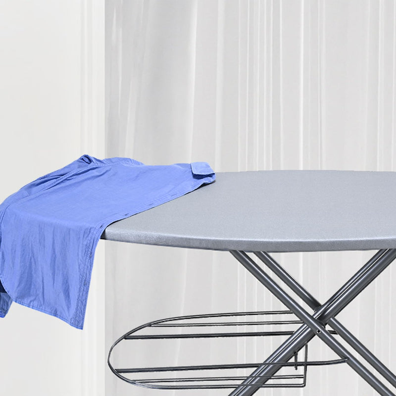 SheeChung Ironing Board Cover and Pad for Extra Wide 18 x 49 Ironing Boards,Premium Heavy Duty 4-Layer Silicone Coated Cover with 2mm Foam and 4mm Felt,Resists Scorching and Staining (49”x18”,Size C) Gray 49”x18”