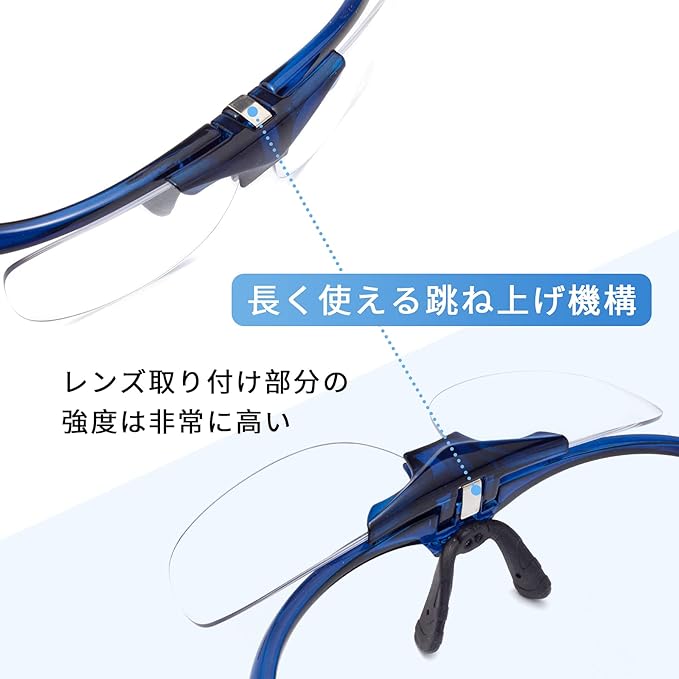[LianSan] Flip-up Reading Glasses, Portable, with Case, Unisex, Men's, Women's, Stylish, Reading Glasses, Bifocals, Prescription L3806, Blue, +250 - NewNest Australia