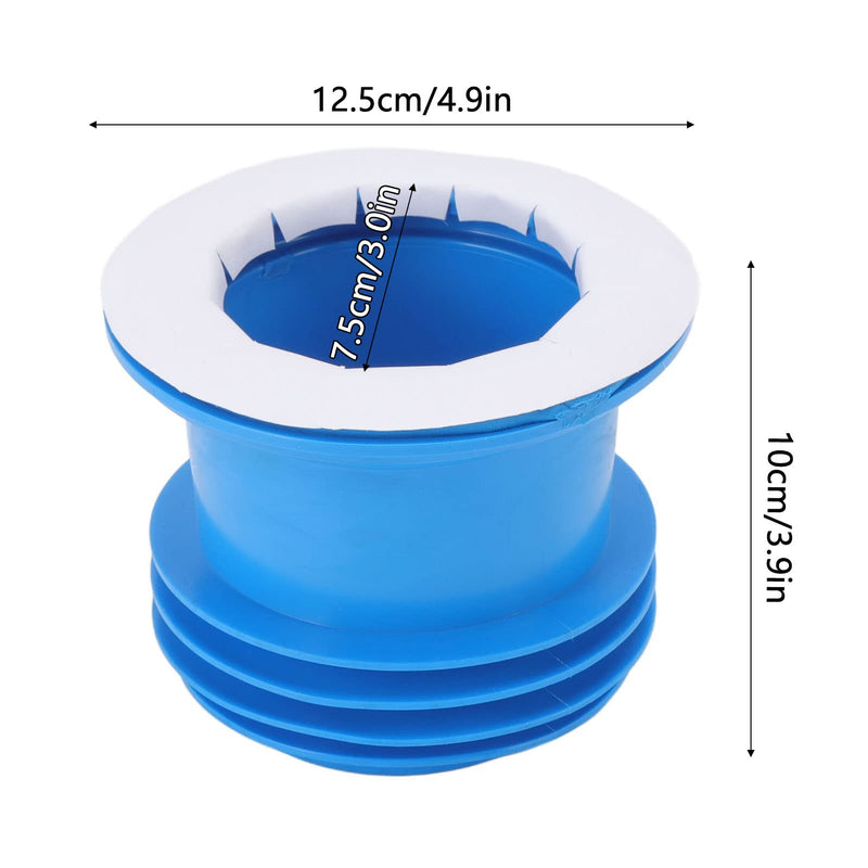 Toilet Wax Ring, Wax Ring For Toilet, Toilet Sealing Ring Multifunctional Rubber Toilet Gasket Ring(Blue) Blue