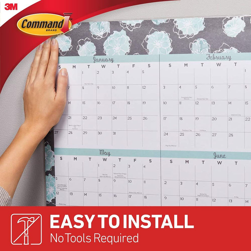 Command Small Poster Strips White 12 Strips