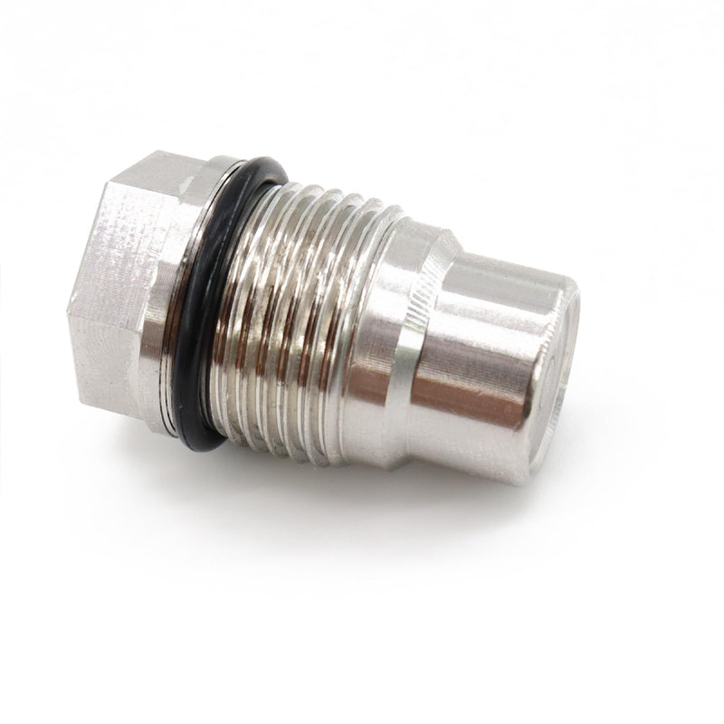 Fuel Rail Plug Valve Diesel Common Rail Fuel Plug Stainless Steel Fuel Pressure Relief Valve Fuel Rail Plug Valve M20x1.5 for Chevy GMC 6.6l Duramax 05-10 & Dodge 6.7l Cummins