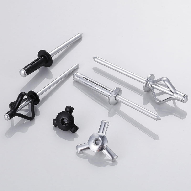 (150 pcs) Tri-Fold Rivets Assortment 3/16 * 1，Tri Grip Rivets，Aluminum Blind Rivets Tri Grip Boat Kayak Rivets,Trifold Rivets，Bulb Style Rivets 3/16*1 Aluminum