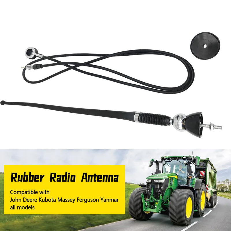 Rubber Radio Antenna RMA60, Compatible with John Deere Kubota Tractor | Flexible Antenna Fit for Massey Ferguson Yanmar All Models
