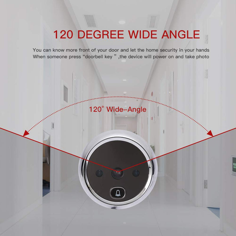 3.0 Inch Digital Door Viewer, 120 Degree Peephole Camera, IR Night Vision Peephole Viewer Doorbell Security Door Viewers for Home Safe