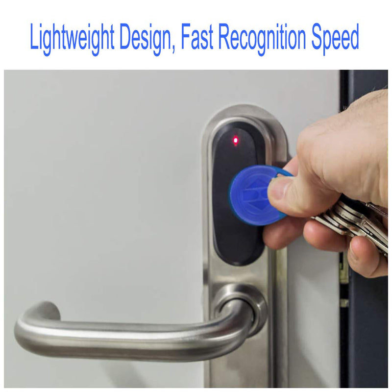 JASAG 100pcs Rewritable UID Smart Keys, Mi-Fare 1K S50 RFID Cards Token NFC Tag Copy Fobs, 13.56MHz ABS Access Control Writable Card, Comply ISO 14443A, Block 0 Sector