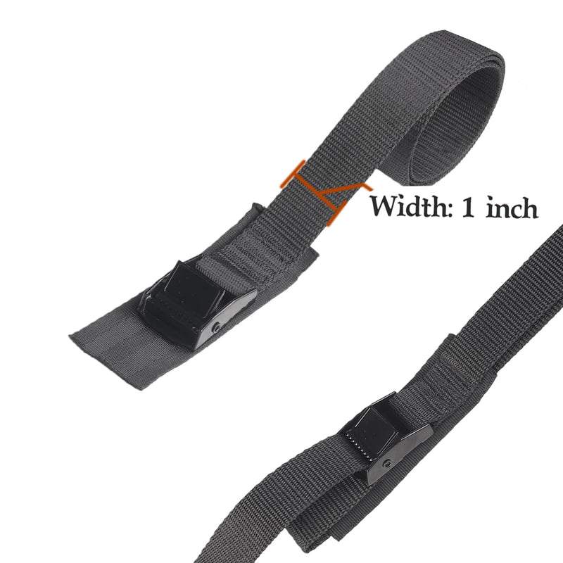 MAGARROW Lashing Straps with Cam Buckle Black (All Black (4-Pack), 10 Feet) ALL Black (4-Pack)