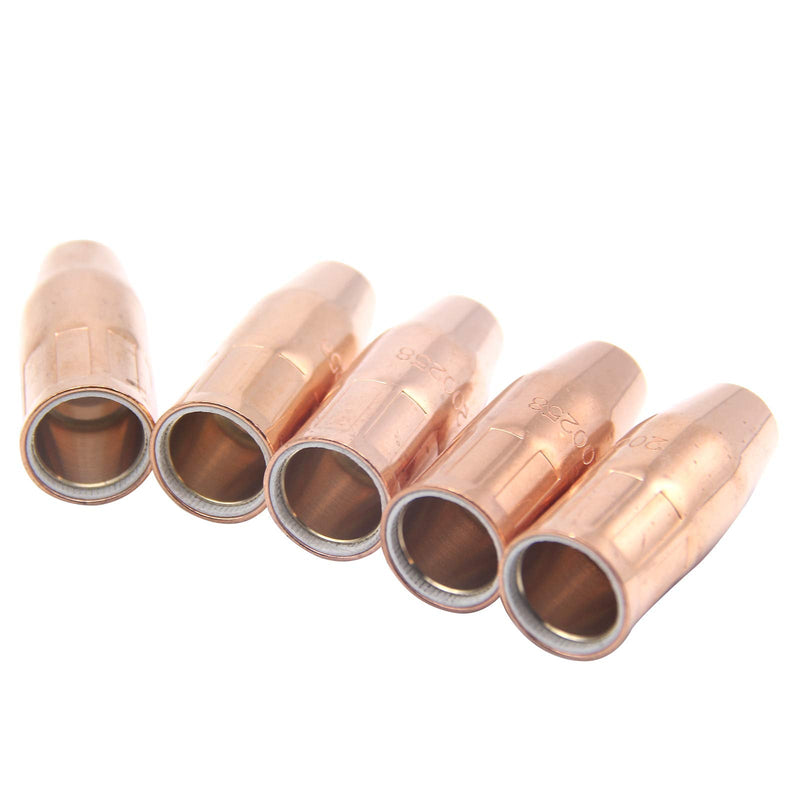Gas Nozzle Tip Copper 200-258 200258 1/2 Inch Orifice Flush Tip for MIG Welding Guns (5Pcs)
