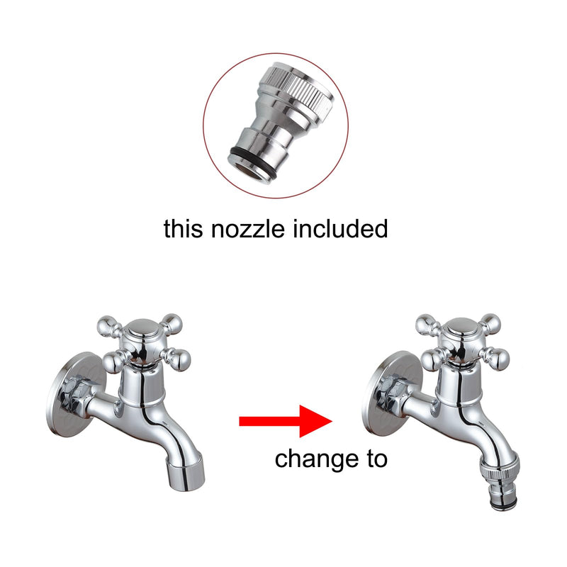 Chrome Brass Wall Mounted Balcony Mop Sink Faucet Brass Single Handle Cold Garden, Laundry Utility Faucets Chrome