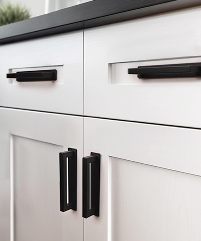 2-Pack Adhesive Cabinet Handles Stick On Handle Self Stick Drawer Pulls No Drill Cabinet Pulls for Cabinet Closet Glass Sliding Shower Door Handle - 6", Black 2 Overall Length 6"