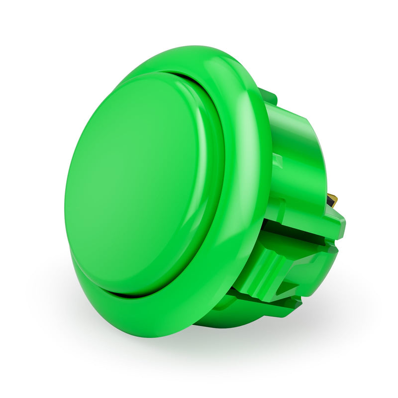 QANBA D-lite Arcade Button Original Buttons Snap-In Joystick Arcade Buttons for DIY arcade machines 30mm Push button switch(Boxed） (30mm Green（DL05) 24 Pcs) 30mm Green（DL05) 24 Pcs