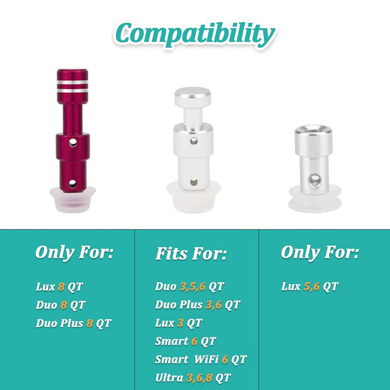 2 Pack Float Valve for Instant Pot with 8 Silicone Caps for Instant Pot Duo 3, 5, 6 QT, Duo Plus 3, 6 QT, Ultra 3, 6, 8 QT Replacement Float Valve by ZYLONE 2 Float Valves 8 Silicone Caps