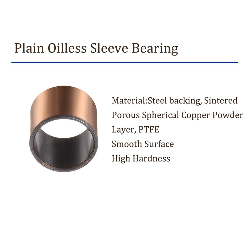 3pcs Self-Lubricating Sleeve Bearings - [3/4 Inch x 7/8 Inch OD x 3/4 Inch Length] Oilless Bushing 3/4" x 7/8" x 3/4"