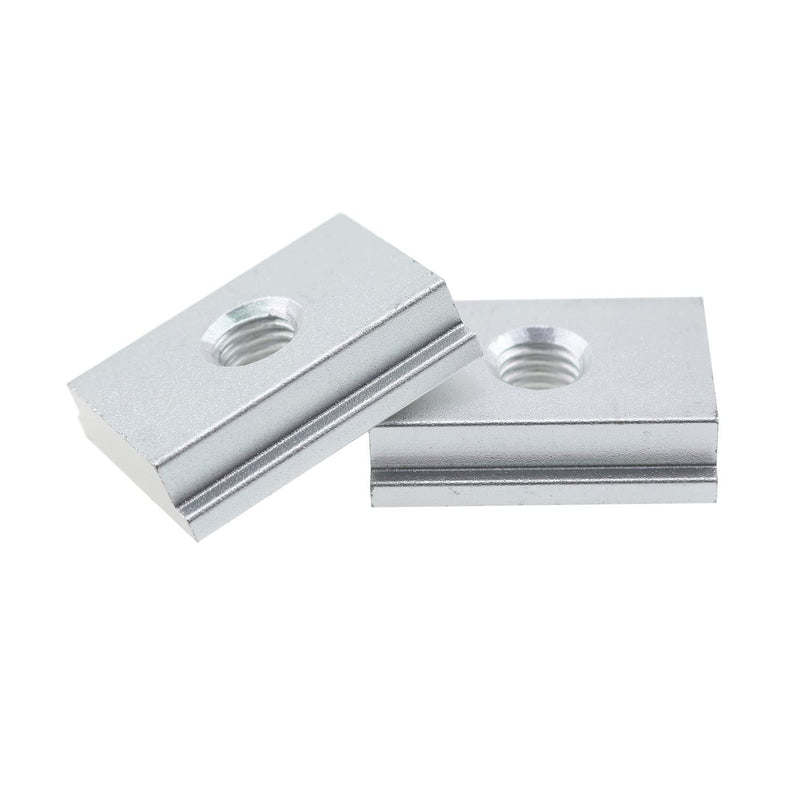 T-Track Slider MEETOOT 4pcs Silver Aluminum Alloy M8 T Slot Nut Furniture Nuts for Profile Woodworking Tool Slot Fastener