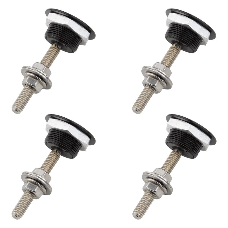 Pack of 4 Universal Aluminum Vehicle Hood Pins 1.25''- License Plate Lock Clip, Quick Release Lock Latch Bumper Diameter 1.25 inch