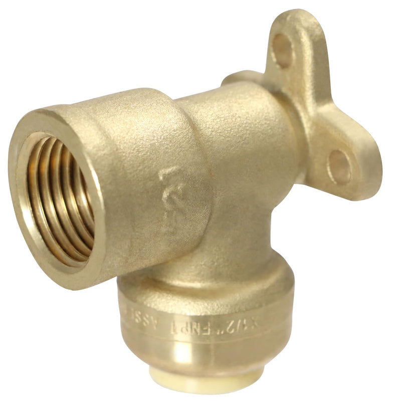 10 Pack XFITTING 1/2 Push Fit x 1/2" Female Elbow Drop Ear, Push to Connect