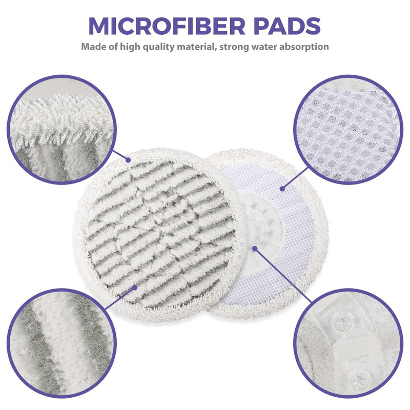 KVLZ Replacement Steam Mop Pads for Shark Steam Mop Pads Compatible with Shark S7000AMZ S7000 S7001 S7001TGT S7000 Series Steam & Scrub All-in-One Hard Floor Steam Mop (6-Pack) 6-pack