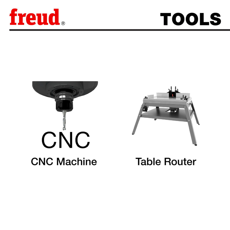 Freud 99-018: 1/8" Radius Canoe Joint Bit with 1/2" shank, 1-7/8" overall length