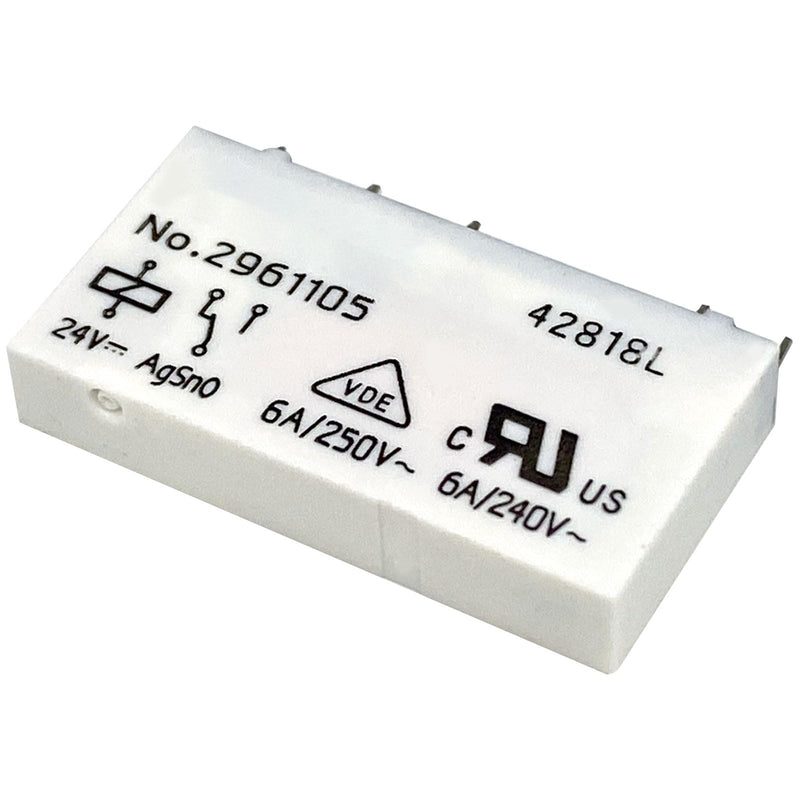 15-Pack NO.2961105 5-Pin Relay - 24VDC 6A SPDT Miniature Power Relay - DIN Rail Compatible for Industrial Panels & Phoenix Contact-Compatible Systems 15