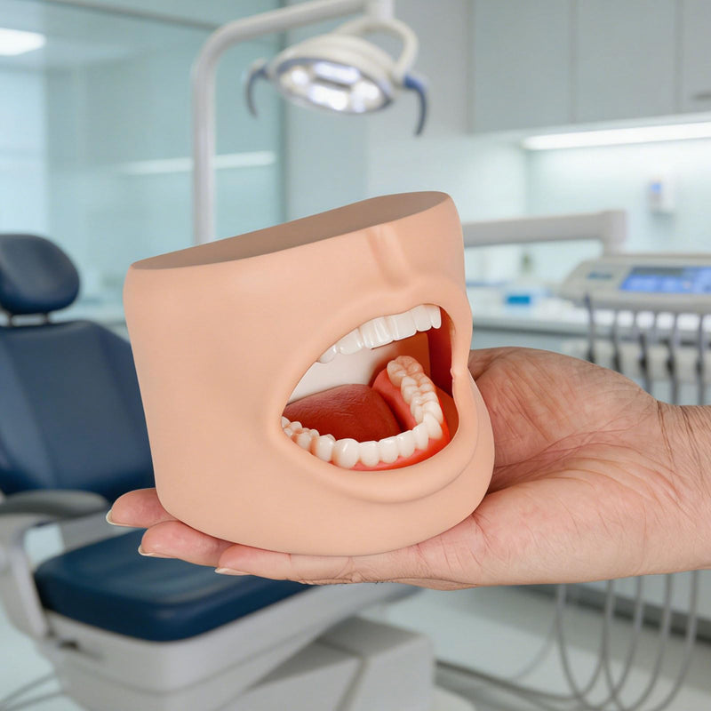Teeth Model with Cheek Structure, Dental Typodont Teeth Model for Dental Care Demonstration, Tooth Model for Dental Education and Teaching