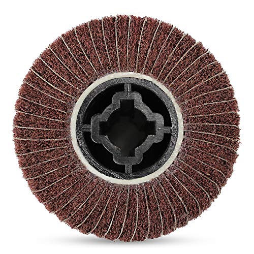 BHA Interleaf Flap Wheel Abrasive Drum, 4" x 4" with 3/4" Quad Keyway (80 Grit) 80 Grit