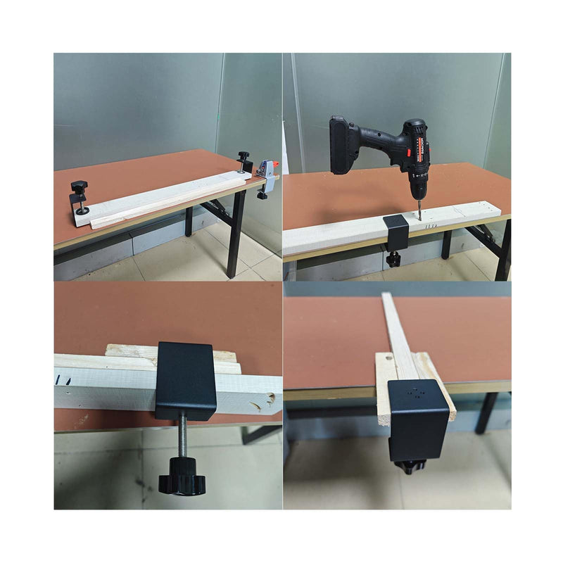 Heavy Duty Metal C-Clamps for Woodworking, Table Saw Fence Clamps with Protective Pad, 2 Pack Table Clamps for Fixed Acrylic Sheets, Plexiglass Sheets, Plastic Sheets, Wood Sheets 2 P