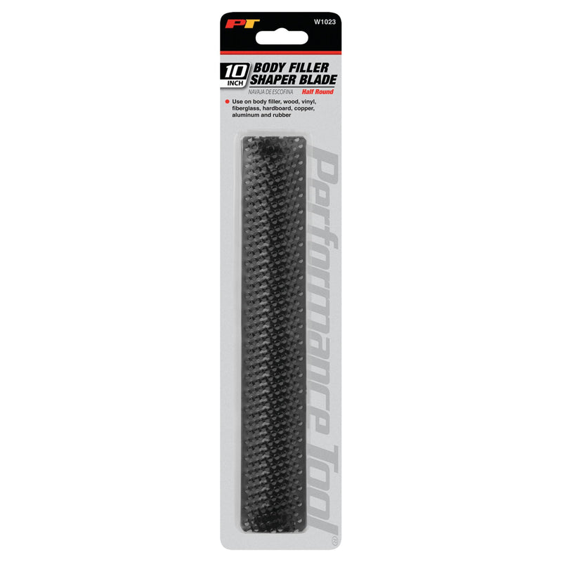 Performance Tool W1023 3 Position Adjustable Handle for Effortless Control - Use Blades Without Holder for Smooth Contoured Surfaces 10" Half Round Shaper File