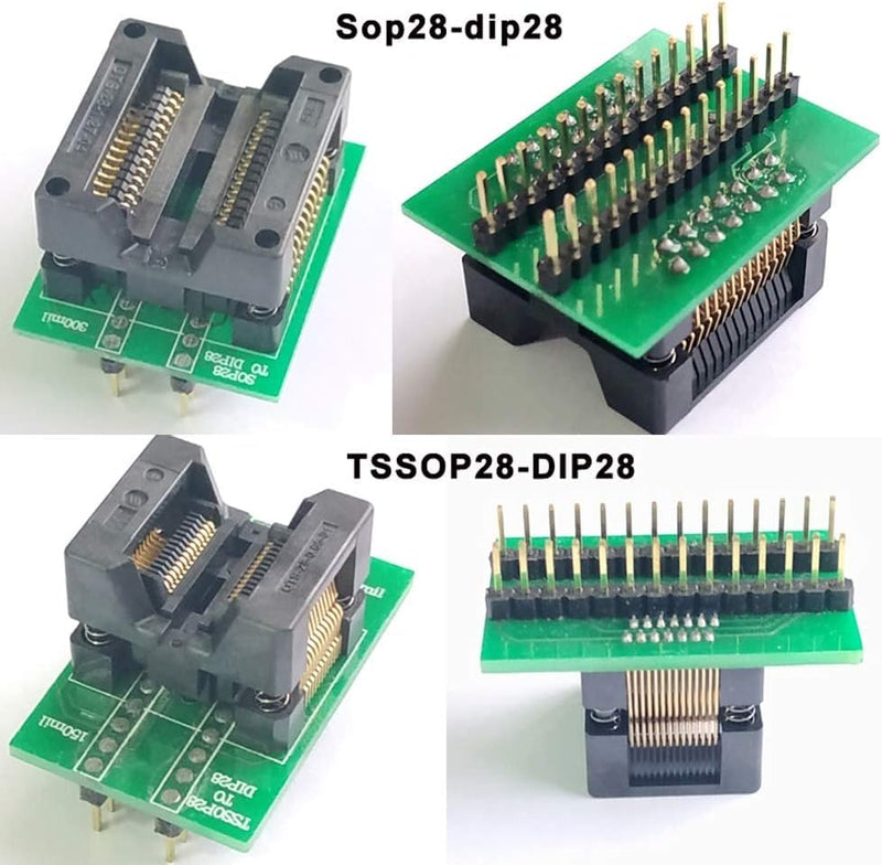 16pcs Universal Adapter Scoket Compatible with Xgecu T48 T56 RT809H RT809F EZP MCU Test Socket Programming Adapter ic chip avr Programmer