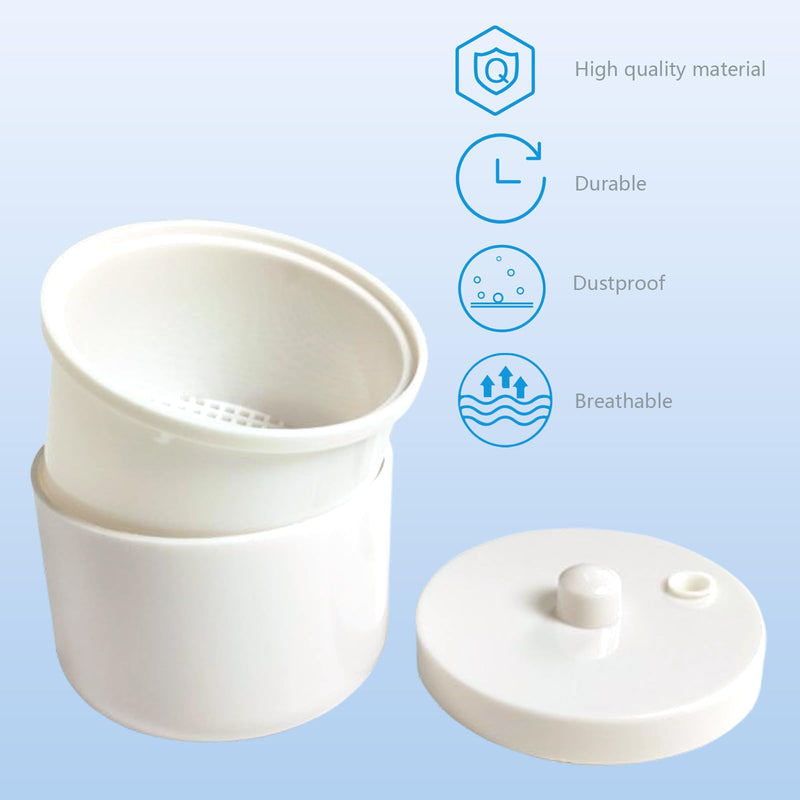 Autoclavable Dental Burs Soak Box with Strainer Dental Bur Holder Cleaner for Cleaning Dental Burs (White) White