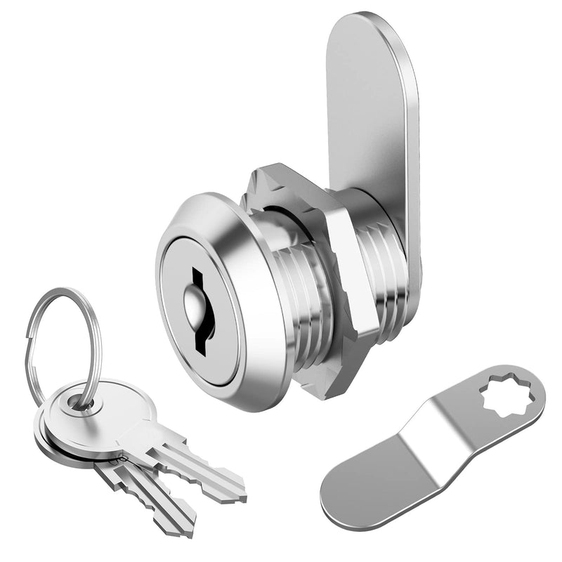 Jayseon 1 Pack Mailbox Lock Cabinet Locks with Key, Cabinet Cam Lock 5/8" Keyed Alike Mailbox Lock Replacement for Desk Drawer Toolbox, Zinc Alloy 1 Pack 5/8 Inch